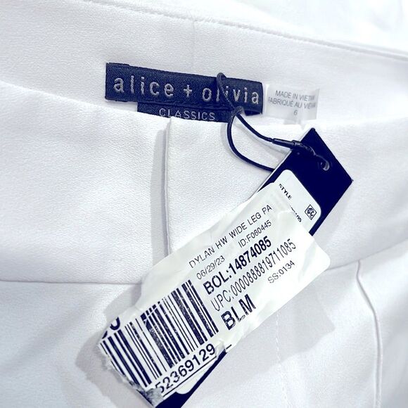 Alice + Olivia Dylan High-Waist Wide-Leg Pants, NWT, Size 6 - Picture 3 of 3